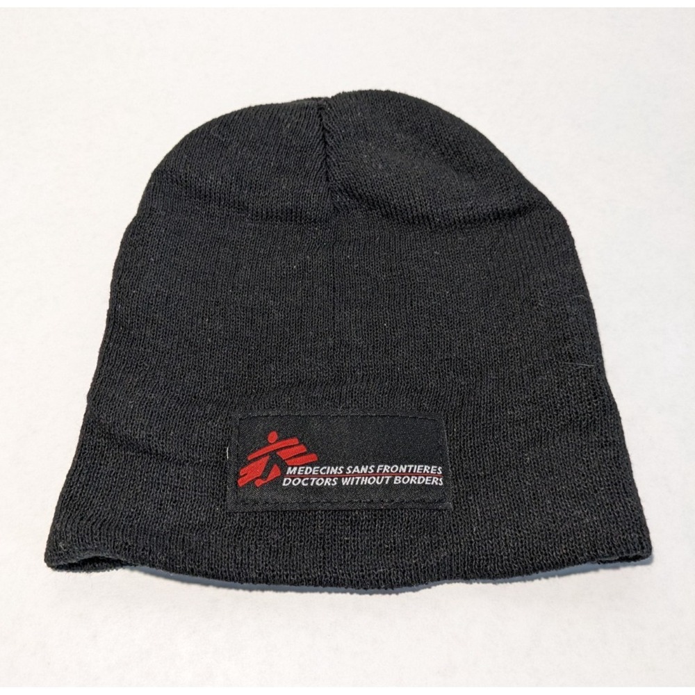 Doctors Without Borders Knit Beanie‎ Cap Médecins Sans Frontières Black Unused